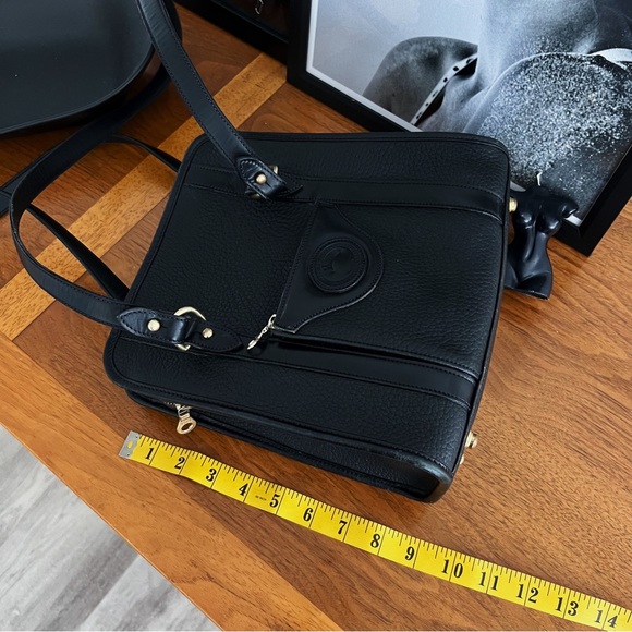 VINTAGE DOONEY AND BOURKE RESTORED BLACK LEATHER COLLECTORS BAG - Picture 7 of 12